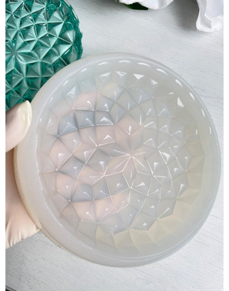 Shine Tray Crystal Silicone Mold: Resin Epoxy Art & Candle Holder
