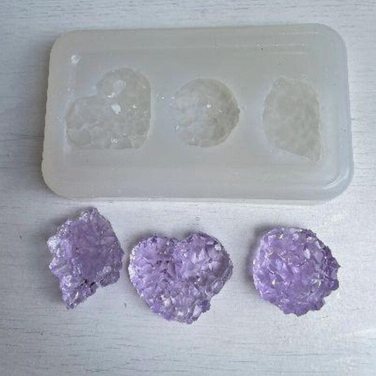 Набор из 3 форм для кластеров кристаллов аметиста