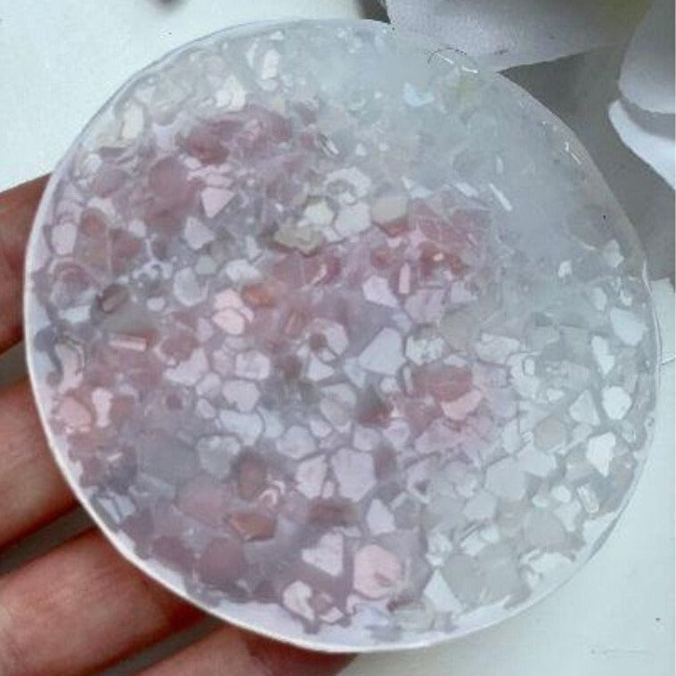 Силиконовая форма с кристаллами аметиста: форма из кластерной смолы