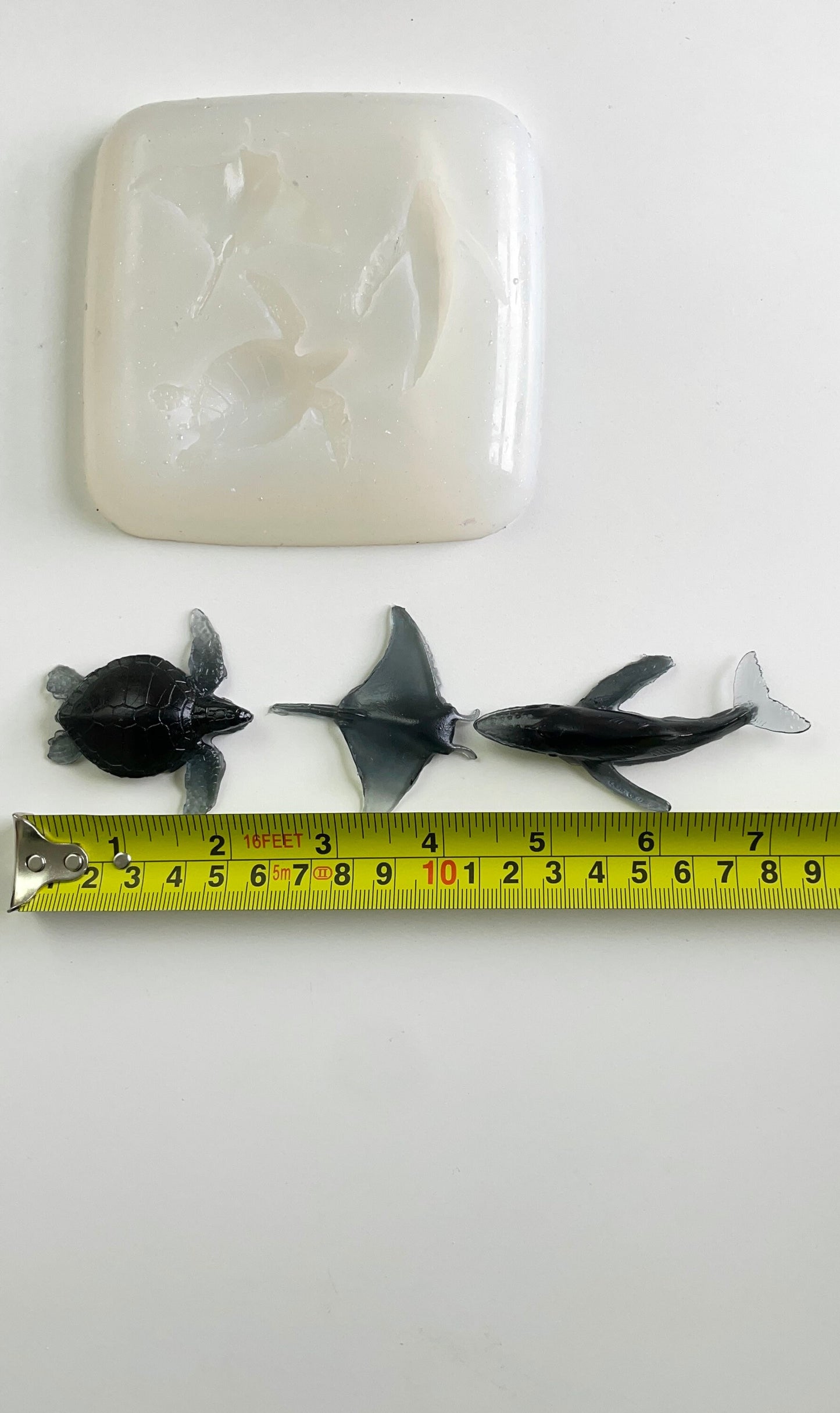 Meeresfiguren-Set Silikonformen: Formen aus natürlichem Epoxidharz für Wal, Stachelrochen, Schildkröte