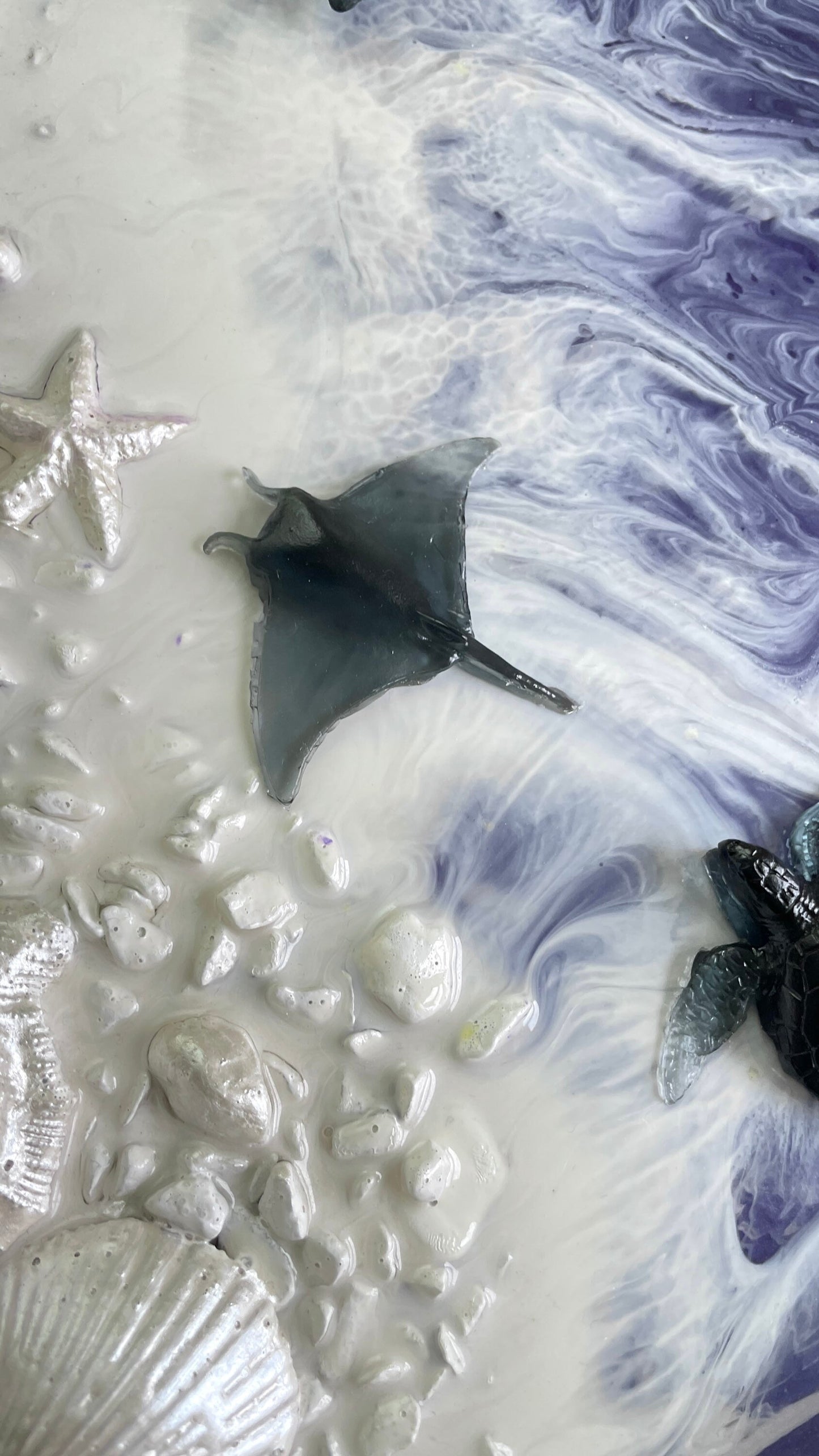 Meeresfiguren-Set Silikonformen: Formen aus natürlichem Epoxidharz für Wal, Stachelrochen, Schildkröte
