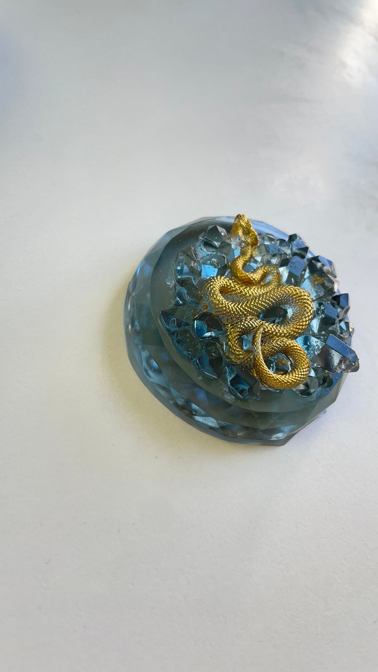 Snake Druzy Pendant: Crystal Jewelry Silicone Mould