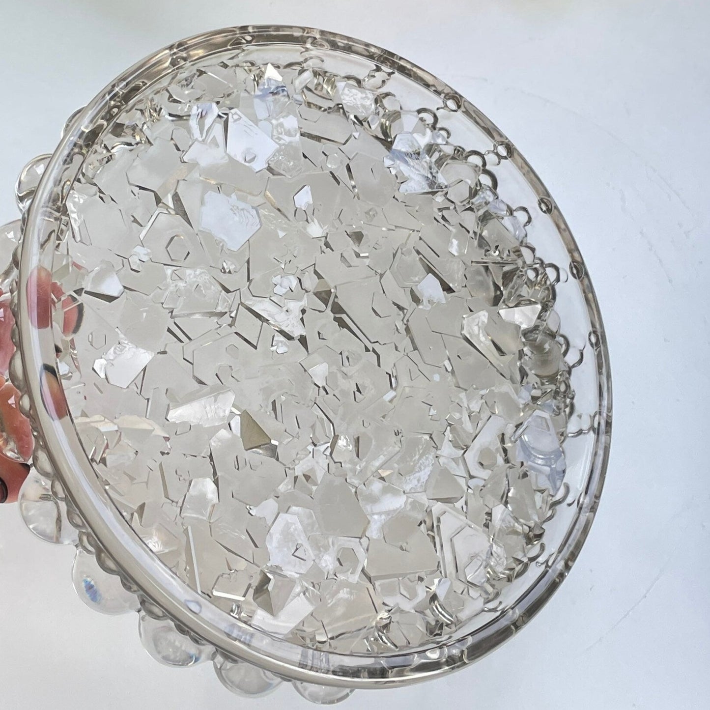 Роскошная силиконовая форма для хрустальной пузырьковой пластины: круглый лоток из смолы Geode