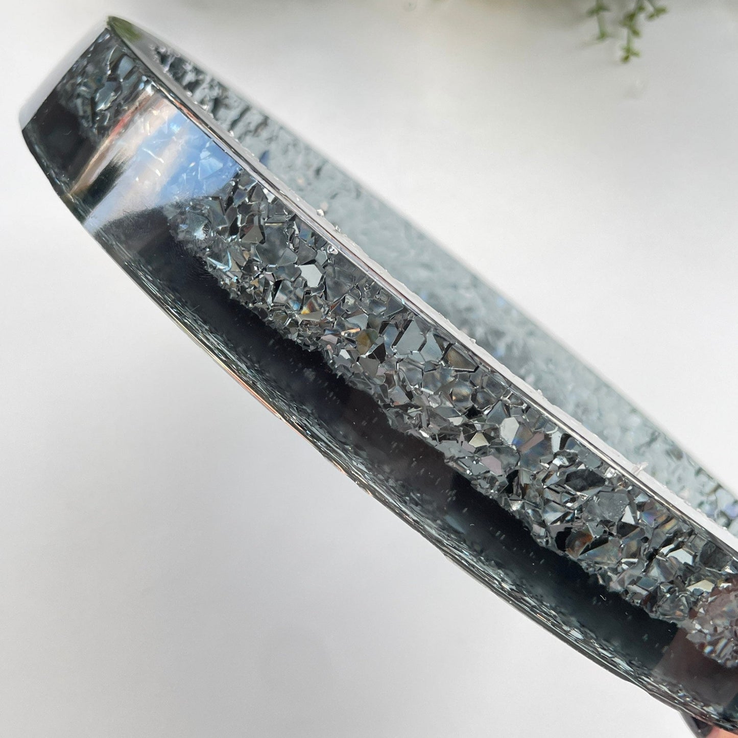 Luxuriöse Amethyst-Druzy-Kristallrand-Einsatzplatte aus Silikonform – vielseitig einsetzbar für Cluster-Hochzeitstabletts und Kerzenhalter