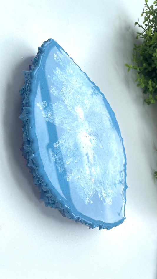 Kristallrand-Untersetzer-Silikonform: Geode-Harz, Amethyst-Cluster-Tablett