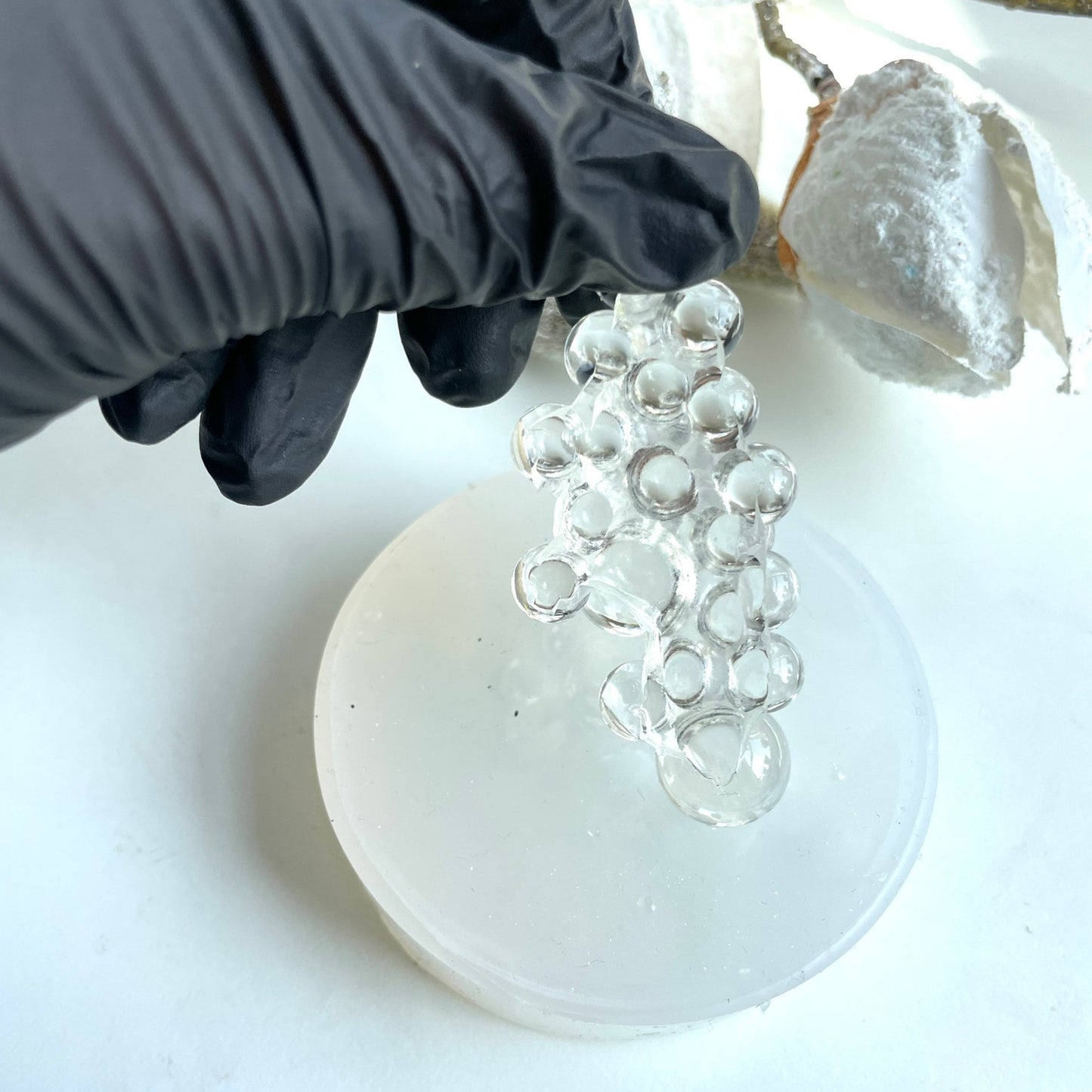 Abstrakte Blasen-Silikonform: Einzigartige mittlere Größe für Kunstharz