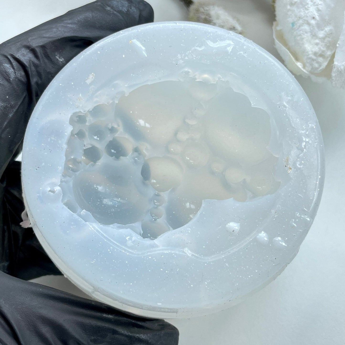 Große einzigartige Blasen-Silikonform: Abstrakte Kunst aus Epoxidharz